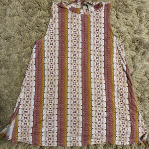 Womens tank top with pink white yellow size medium